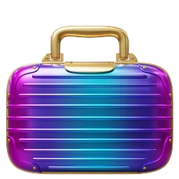 Paarse koffer uit de Kingia shop